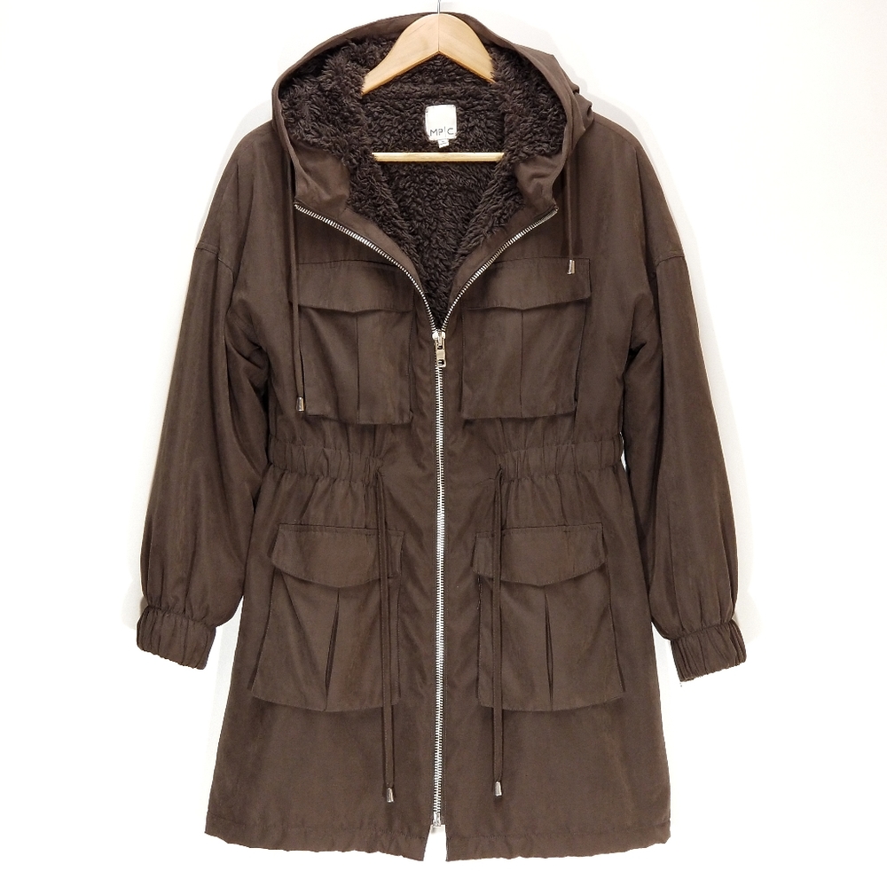 MPC | MINKPINK Sherpa Lined Hooded Utility Jacket Small
